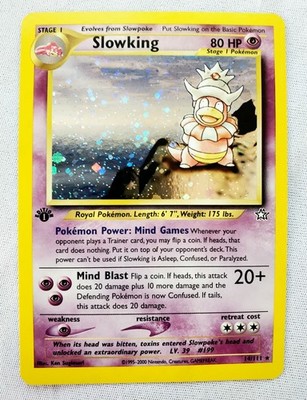 2000 1ST EDITION SLOWKING 14/111 NEO GENESIS Holo Rare Pokemon First GOOD S2