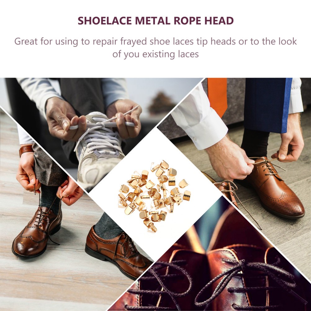 100pcs Metal Shoelace Buckles Sneaker Laces Clasps Lace Locks Shoelace Clips