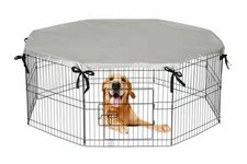 Universal Dog Playpen Top Cover Provide Security Or Shade for indoor Fits Panel