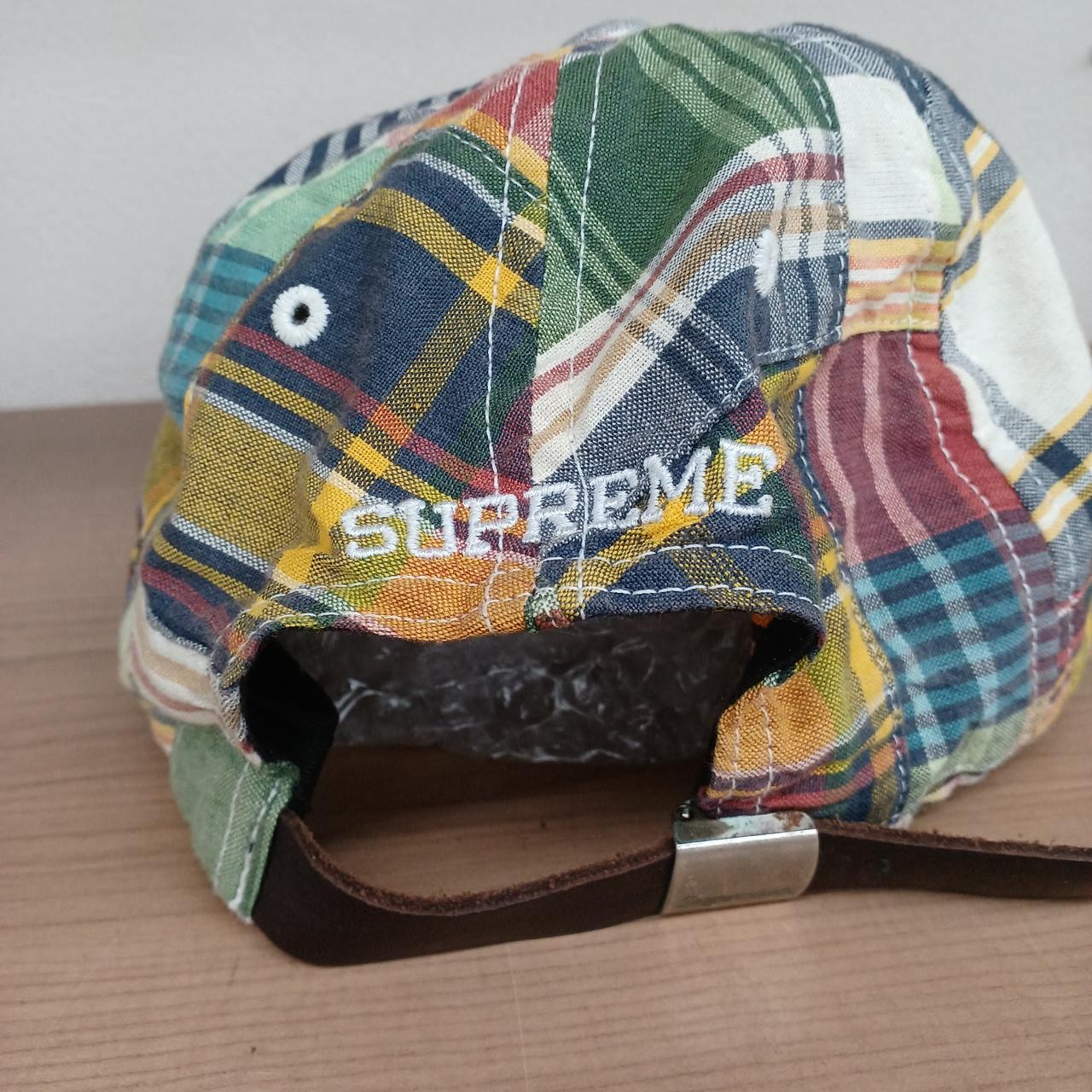 Cap Model Multicolor Patchwork Inner Stain Condit… - image 3