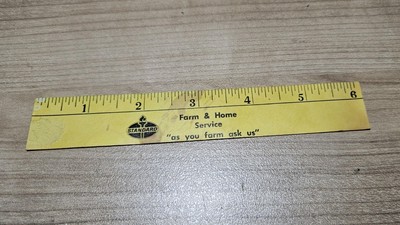 Vintage 1973 Standard Gas Oil Farm & Home Service Advertising Cardstock Ruler