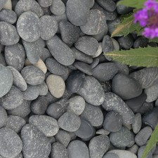 Beach Pebbles Kies Zierkies schwarz anthrazit...