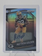 MATTHEW GOLDEN 2025 PRIZM ROOKIE AUTO SILVER #326 PACKERS Q1732