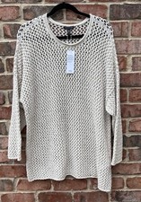NWT Eileen Fisher Bone Peruvian Boucle Organic Cotton Crew neck Top Sweater 1X