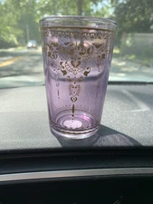 Moroccan Gold On Purple Tea Glass