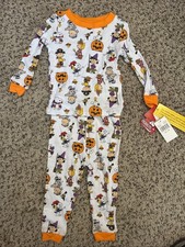 Peanuts Snoopy Charlie Brown Halloween Pajama Set 2 Piece Size 18 Months New