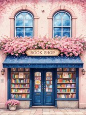 Pink Store Diamond Art Kits for Adults, Landscape Flowers 5D Diamond Painting