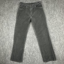 Vintage 80's Levis 519 Corduroy Pants Mens 32x30 Black White Tab Slim Straight