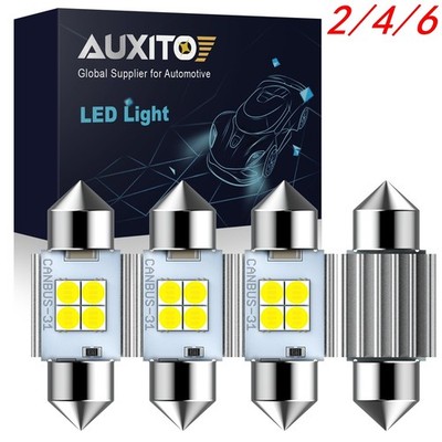 2/4/6 31mm LED Bulb 3030 4SMD White Canbus C5W Car Festoon Interior Dome Map Lig