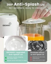 Grownsy Baby Food Maker Steam Basket One Step Baby Food Processor Steamer Blende