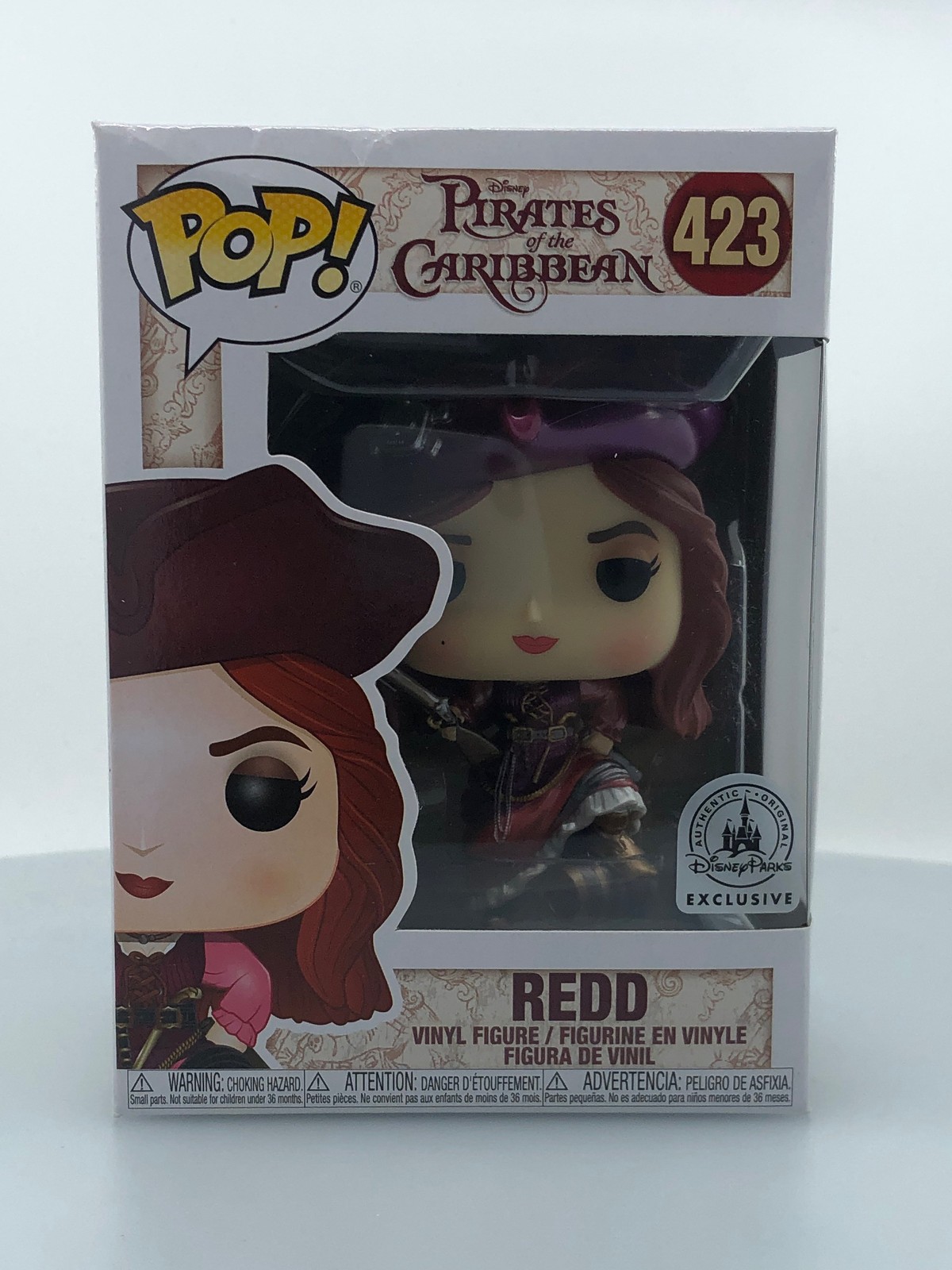 Sale Funko Pop! Disney Pirates Of The Caribbean Redd Metallic #423 Damaged Box