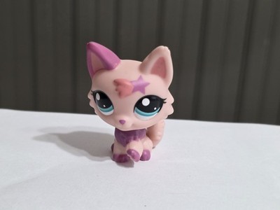 Littlest Pet Shop LPS G7 #79 Pink Persian Wolf Cat Blue Eyes Series 2