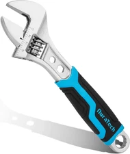 DURATECH 6 Inch Adjustable Wrench, 3-in-1 Spanner with Box 6 Inch, Blue