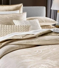 Hotel Collection "Moonstone"  Euro Pillow Shams, Set Of 2, Gold, New!