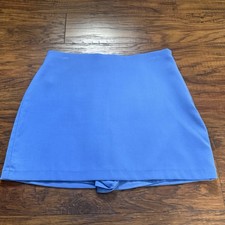 Abercrombie  Fitch The A F Scarlett Mini Skort Ultra High Rise Medium Blue EUC