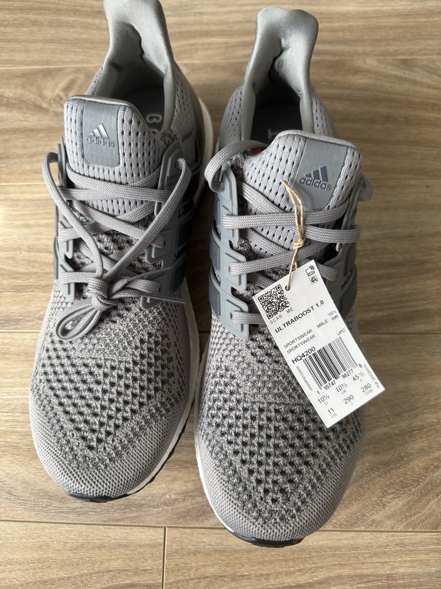 NEW Adidas Ultraboost 1.0 Wolf Grey/White Running Shoes Mens  display picture 1