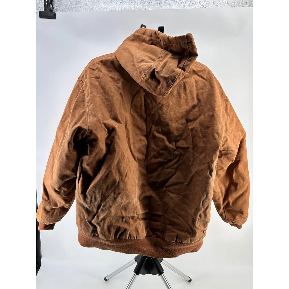 Chaqueta de Trabajo CornerStone Port Authority Marrón Acolchada Forrada con Capucha XL SHENTEL Foto 3 de 4