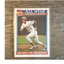 Topps 1991 Topps All-Star #391 Rickey Henderson Oakland Athletics MLB