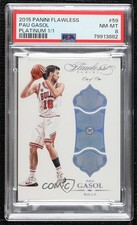 2015-16 Panini Flawless Platinum 1/1 Pau Gasol #59 PSA 8 HOF 3u4