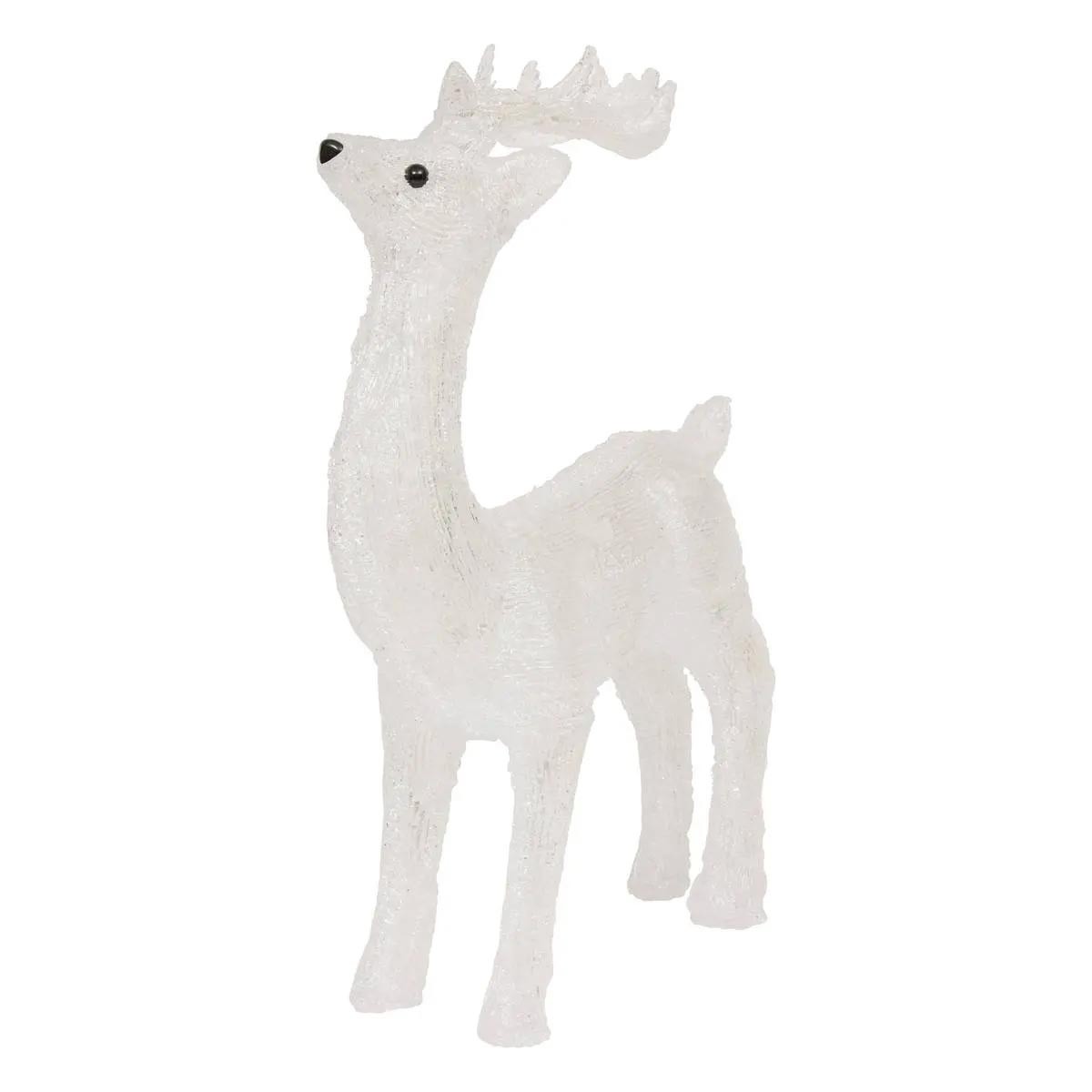Renne lumineux LED 45cm blanc froid pour décoration de Noël extérieure et intérieure