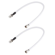 F Type Male to F Type Female RG6 Coaxial Cable 0.3Meter/1Ft 2PCS