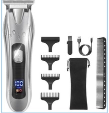 T-Blade Cordless Rechargeable Waterproof USB Trimmer Face/Neck 1-3mm Black
