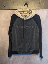 Bebe soft fleece pullover hoodie medium