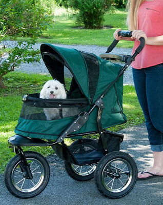 No-Zip Jogger Pet Stroller for Cats/Dogs, Zipperless Entry, Airless Tires, Easy 
