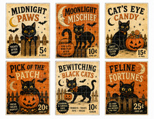 Vintage Halloween Ads D Supplies For Scrapbook Junk Journal Card Making Topper