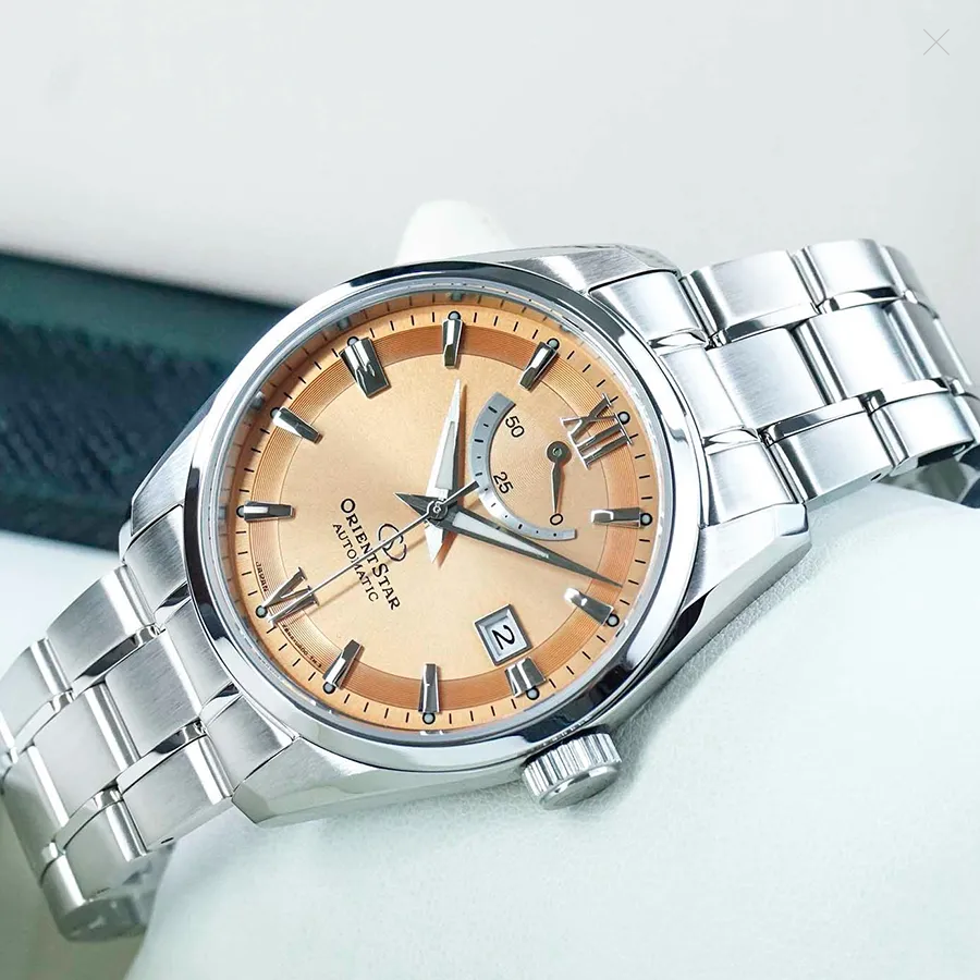 Orient Star Automatic Orange Dial Sapphire Crystal Men's Watch RK