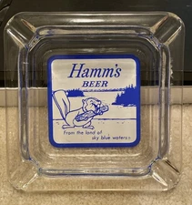 Vintage Hamm’s Beer Beaver Ashtray From The Land Of Sky Blue Water Advertising