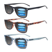3 Pack Progressive Multifocal Reading Sunglasses for Women Men UV Protection ...