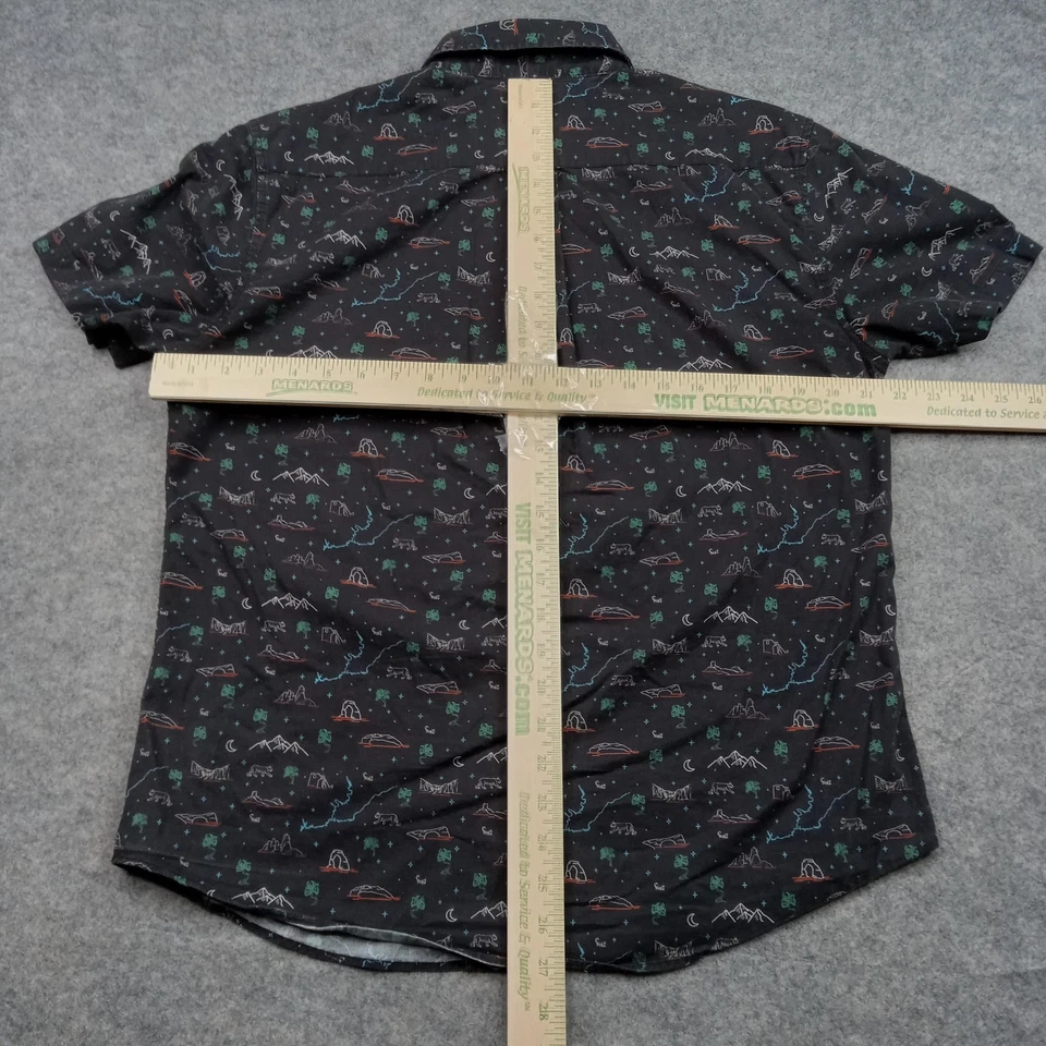 Jack Sage Shirt Mens Medium Button Up Stretch Novelty Desert Scorpion Moon Cat - Image 4 of 4