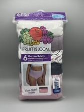 6-Pack FRUIT of the LOOM Women  s Size 10/3XL Cotton Briefs Eversoft Breathable