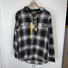 Orvis Classic Collection Heavyweight Flannel Men s S Black White Plaid New NWT