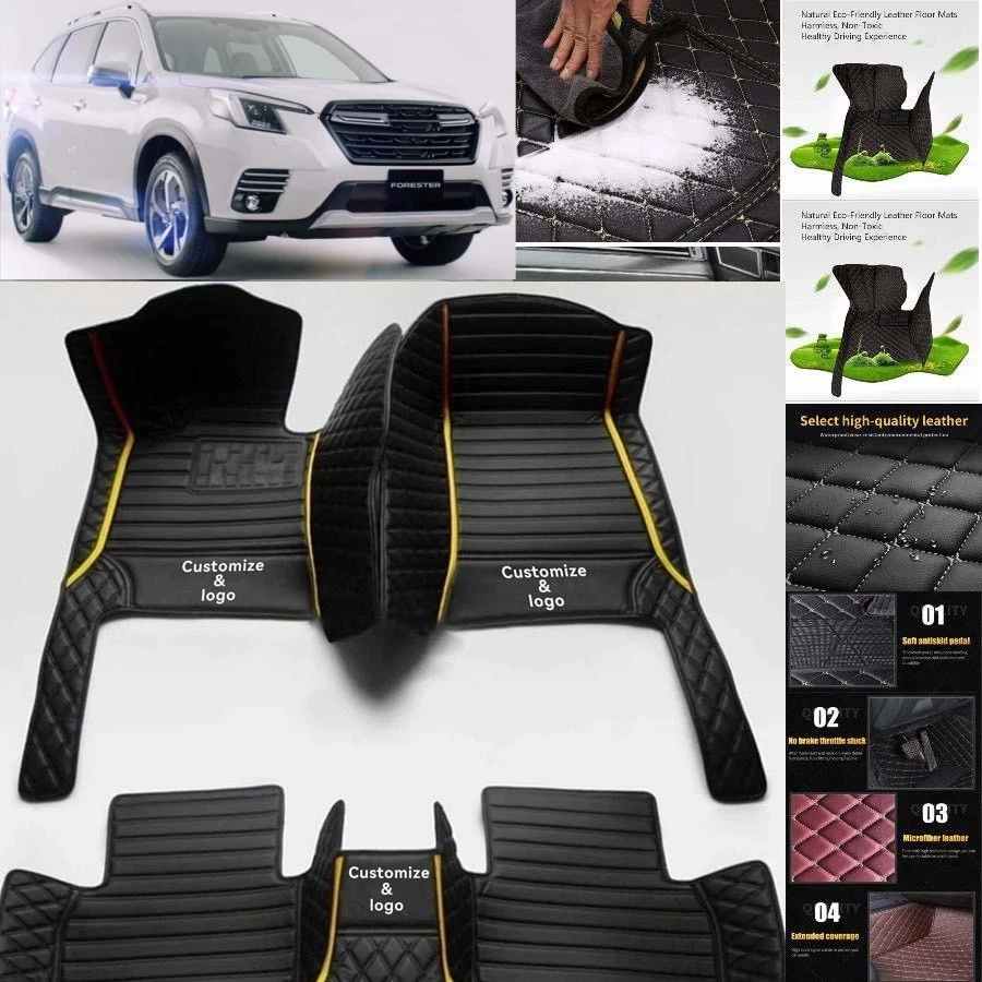 For Subaru Forester Car Floor Mats Custom Waterproof Luxury Carpets Auto Liner Foto 3 de 4