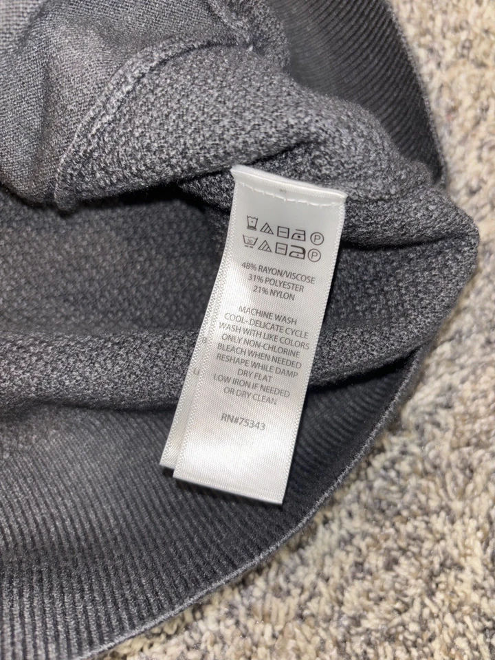 Chaleco de suéter de punto preppy HARRISON DAVIS Workwear para hombre XL Cremallera completa gris Foto 4 de 4