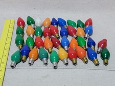 Christmas Bulbs C7 1/2 Multiple Colors Lot of 38 Bulbs Untested Vintage