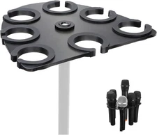 Microphone Holder, Multi Mic Holder for Wired and Wireless Mics, Multiple Microp