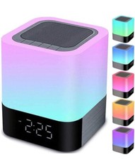 Bluetooth Touch Speaker With Night Lights, Alarm Clock Bluetooth MP3 Player