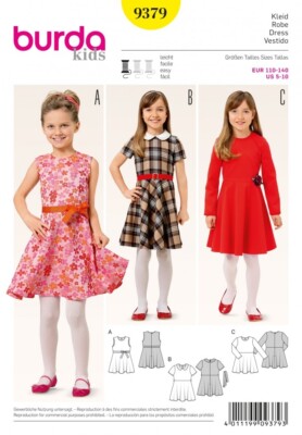 Burda Nähmuster 9379 Kinder 5-10