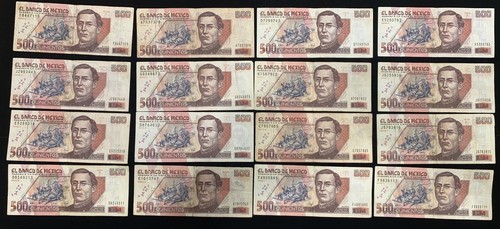 MEXICO (16 Notes) 500 Pesos 1992 Zaragoza 949431-1