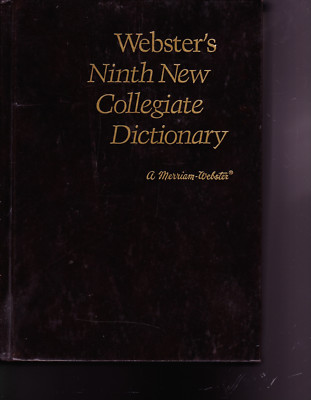 WEBSTER'S NINTH NEW COLLEGE DICTIONARY - 1987 - IN ENGLISHE