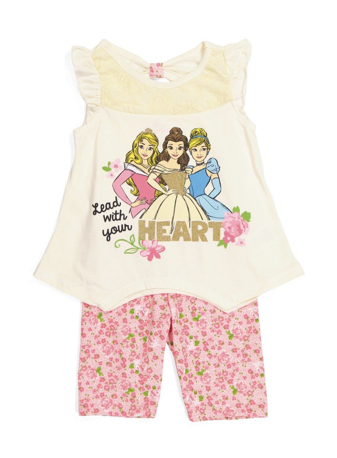 NWT Girls Disney Princess Aurora 5 popular Belle Tank Short top Factory outlet Shirt tee