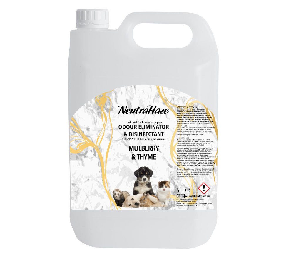 5L NeutraHaze Pet Odour Eliminator Disinfectant Pet Safe, Kennels