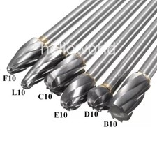 10mm Aluminum Cut Rotary Burr 150mm Long Tungsten Carbide Burs 1/4" 6mm Shank