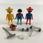 Playmobil Western Town Action Figures Toy Lot Mexican Sombrero Vintage 1974