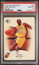 2007-08 SP Authentic Retail #61 Kobe Bryant PSA 10 Gem 💎