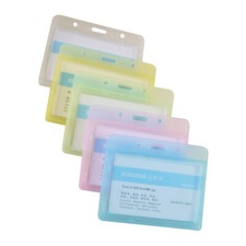 5Pcs/Set Name Badge Holder Horizontal Badges Id Holder Tag Employee Badge Holder