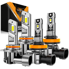 AUXBEAM For GMC Acadia 2013-2019 LED Headlights Canbus High/Low Fog Light Bulbs